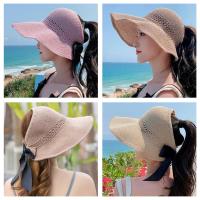 Sombrero de Sol de Verano a la Moda Sombrero de Playa de Paja con Borla para Mujeres - details 1