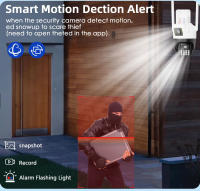 Cámaras de vigilancia exterior 360 grados doméstico wifi Internet remoto inteligente Visión nocturna alarma vigilancia - details 4