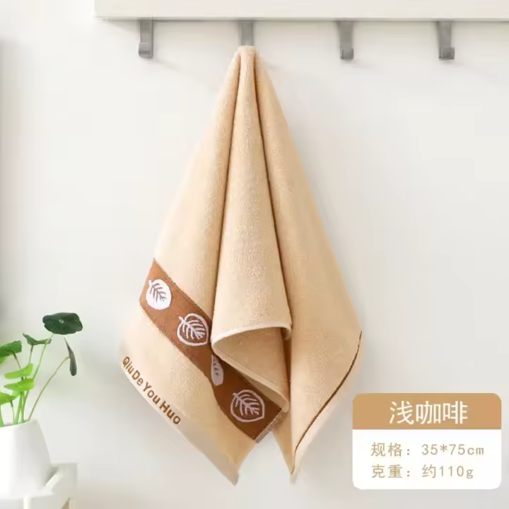 Cotton Wash Towel Cotton Absorbent Adult Bath Towels Solid Color Soft Friendly Face Hand Shower Towel For Bathroom WashclothHot - 1