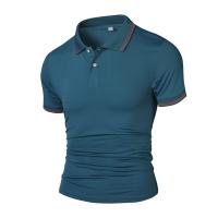 Verano de negocios simple ocio polo transpirable de los hombres de manga corta tops - details 10