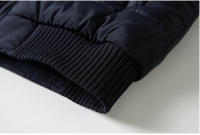 Chaqueta de lana con cuello levantado para hombre, chaleco acolchado informal, camisetas cálidas impermeables - details 12