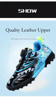 Zapatos de fútbol de marca para niños, zapatillas de fútbol antideslizantes para entrenamiento de campo de césped, tenis de fútbol, zapatillas de fútbol a la moda para niños - details 6