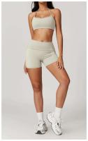 Conjunto de Shorts de Yoga de Cintura Alta Secado Rápido, Cómodo, Plegable, Belleza - details 23