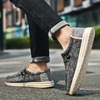 Zapatos de lona informales para hombre, vulcanizados planos transpirables sin tirantes, para conducir, talla grande 48 - details 2