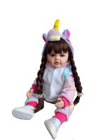 BZDOLL-Muñeca Reborn realista de silicona suave, juguete de cuerpo completo, casa de juegos, regalo de cumpleaños encantador para niña, 55 CM, 22 pulgadas - details 0