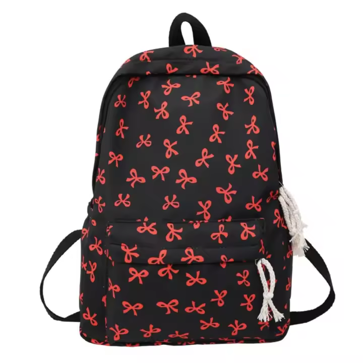 Mochila con lazo de nailon, bolso escolar ligero de gran capacidad para estudiantes, bolsa de almacenamiento, bolso de hombro para adolescentes de estilo japonés, viaje - 1