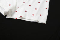 BUNO-Conjunto de 2 piezas con estampado de corazón cómodo de Nibber para mujer, cuello cuadrado, sin mangas, Crop Tops + Shorts elásticos, trajes de moda para niñas dulces - details 17