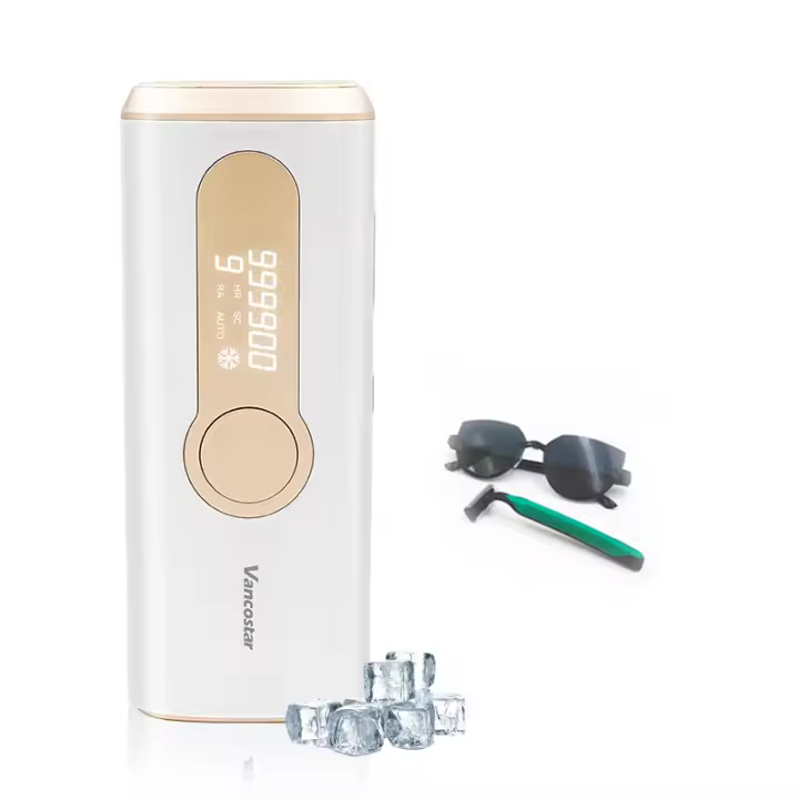 Vancostar-depiladora láser 4 en 1 para mujeres y hombres, fotodepiladora, recortadora, eliminador de acné, Flash, rejuvenecimiento, 999K, novedad - 1