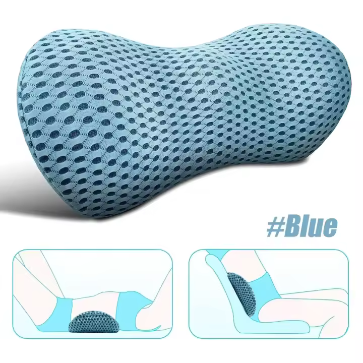 Cojín de Espalda Baja de Espuma de Memoria Almohada de Apoyo Lumbar para Cama, Asiento de Coche - 1
