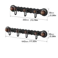 Gancho trasero para puerta con soporte de carga fuerte, ventosa creativa para ahorrar espacio, gancho para baño, montaje en pared sin perforación - details 1