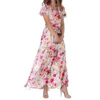 Vestido floral de gasa de las mujeres 2025 nuevo vestido largo primavera y verano impresión falda de gama alta ropa de mujer - details 8