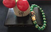 Pulsera de cristal de ágata Pixiu para hombre y mujer, amuleto de buena suerte, joyería, regalo Feng Shui, cambio de nivel de colección 7A - details 2