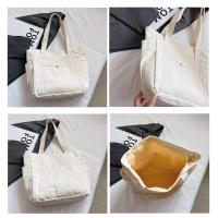 Bolso de mujer de lona de gran capacidad bolso de mano bolso de hombro estudiante universitario bolso versátil bolso de viaje multibolsillo - details 2