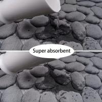 Alfombra de baño de espuma viscoelástica con alivio de guijarros, absorbente y lavable, 1 unidad - details 0