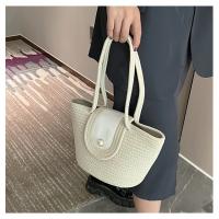 Bolso de mujer de gran capacidad, bolso de mano portátil con bandolera, bolso tejido de paja - details 9