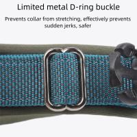 Collar de perro reflectante con correas elásticas, Collar ajustable sin tirones para mascotas para perros medianos y grandes, hebilla de liberación rápida resistente - details 8