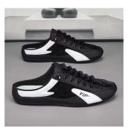 Zapatos planos de conducción de fondo suave de moda para hombre, zapatos casuales de primavera y verano con diseño de gorro, estilo de caminata de medio arrastre, sin cordones - details 19