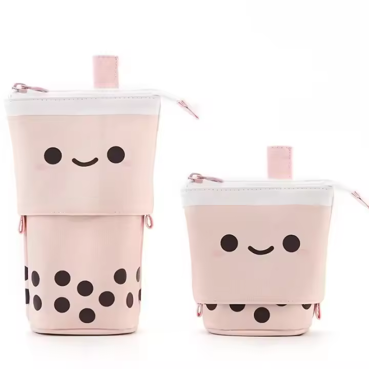 Estuches de lápices Kawaii para niñas y niños, caja de lápices con bonito gato con cremallera, útiles escolares, papelería, regalo, bolsas emergentes - 1
