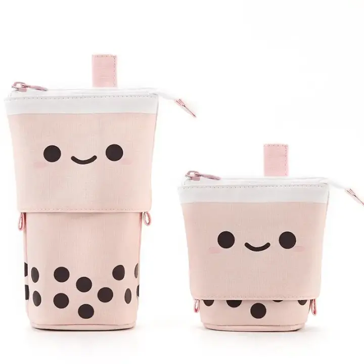Estuches de lápices Kawaii para niñas y niños, caja de lápices con bonito gato con cremallera, útiles escolares, papelería, regalo, bolsas emergentes - 1