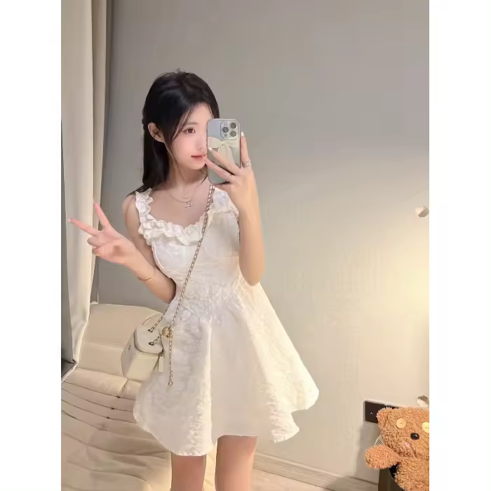 Camisola francesa suave de puro deseo para mujer, verano 2025, nuevo diseño, nicho y dulce vestido de princesa - 1