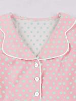 Vestido Largo de Verano con Estampado de Puntos Cuerda Alta, Cuello Dobladillo, Botones de Front - details 9