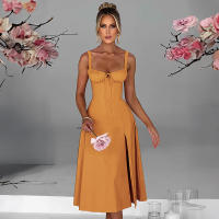 2025 Primavera/Verano nueva moda encaje Casual Slim fit Open Top Strap vestido de gama alta para mujeres - details 4