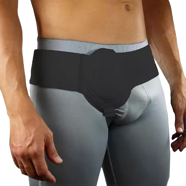 Cinturones para hernias para hombres, soporte para hernias inguinales en el lado izquierdo o derecho para mantener las hernias en la ingle en su lugar - 1