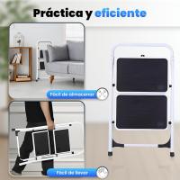 Escalera Plegable de 4 Peldaños Estructura de Acero con Escalera Antideslizante - details 5