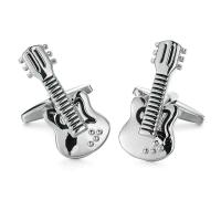 Gemelos de música punk de alta calidad para hombre, diseño de piano, batería, saxofón, guitarra, bocina, botón de puño con atmósfera de hip-hop - details 17