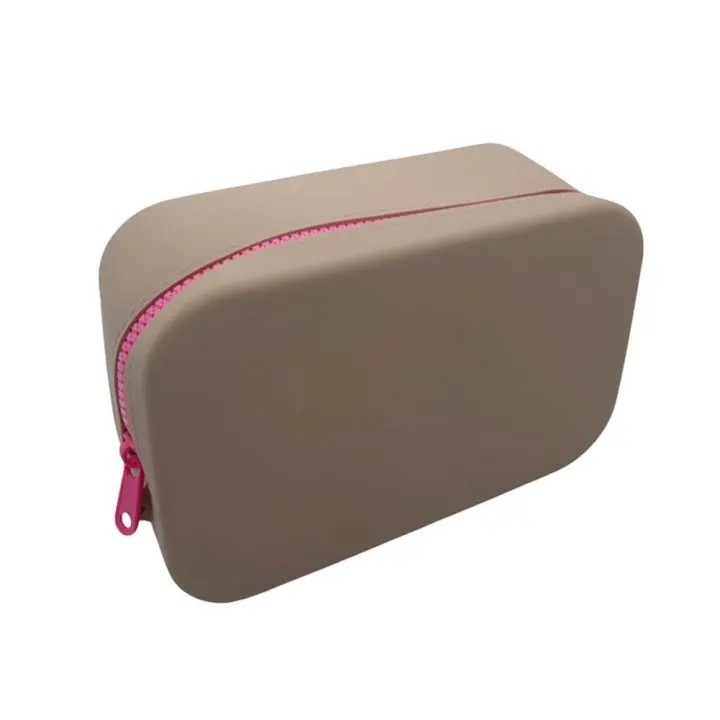 Portatarjetas de identificación, bolsa de almacenamiento de silicona, bolsa con cremallera, bolsas para lápiz labial, soporte de maquillaje de silicona cuadrado de gran capacidad - 1
