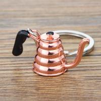 Llavero de Metal 3D creativo con forma de cafetera, Mini llavero con mango de café, llavero creativo con forma de jarra Moka, colgante pequeño - details 21