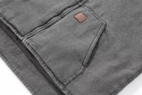 Chaleco de trabajo de algodón de pato con forro sherpa para hombre, chaqueta de lana táctica sin mangas de caza de lona simulada lavada vintage, chalecos de invierno - details 7