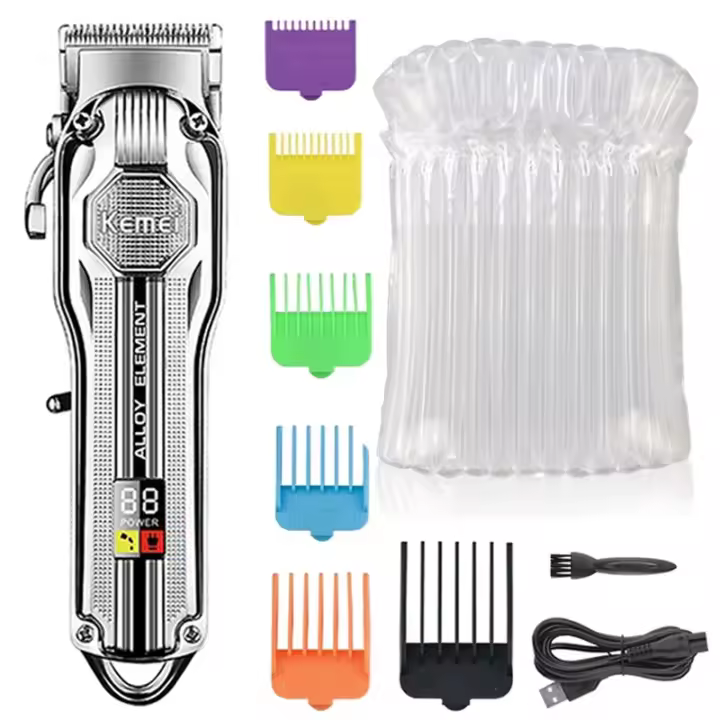 Kemei-cortadora de pelo profesional para hombre, máquina de corte de pelo ajustable, con carcasa de metal, para barbería - 1