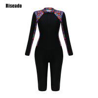 Traje de baño de una pieza de manga larga para surfear, conjunto de baño con cobertura completa para surfear, talla grande - details 2
