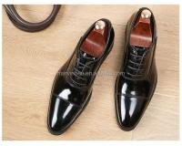 Vestido clásico de charol con logo Dropshipping para hombre, zapatos informales formales de estilo Oxford a la moda para caminar - details 2