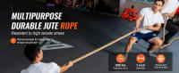 SucceBuy Cuerda de escalada para gimnasio, cuerda de entrenamiento físico para gimnasio, cuerda de entrenamiento para ejercicio, 1 pulgada de diámetro y 50 pies de longitud - details 0