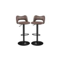 Juego de 2 Taburete de Bar Taburete de Altura Ajustable 89-111 cm Taburete Industrial Metal Silla de Cocina Tasburete Alto para Cocina Bar Comedor Gris Claro - details 14