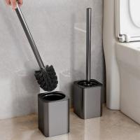 Escobilla de Baño de Metal de Lujo Soporte Montado en la Pared, Sin Ángulo Muero, Herramientas de Limpieza del Hogar, Accesorios de Baño - details 0