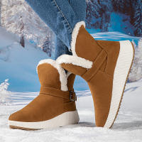 Botas de nieve para mujer, botines clásicos con forro de piel, suela antideslizante, ligeros, cómodos, cálidos, para exteriores, Invierno - details 4