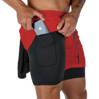 Pantalones de Correr 2 en 1 para Hombres Secado Rápido, Elástico, Bolsillos con Bucle de Toalla - details 3