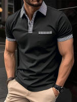 POLO informal de verano para hombre, camiseta de manga corta, top - details 8