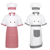 Camiseta de cocinero para niños, uniforme de Chef, gorro de cocina para niños, chaquetas de trabajo, restaurante, actuación de Halloween, disfraz de Cosplay para fiesta en escenario - details 5