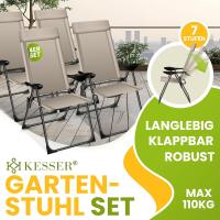 Sillas de Jardín Plegables de Aluminio con Respaldo Alto Ajustable 7 Posiciones, Apoyabrazos Transpirables, Portátiles, Silla de Camping para Jardín y Terraza - details 10