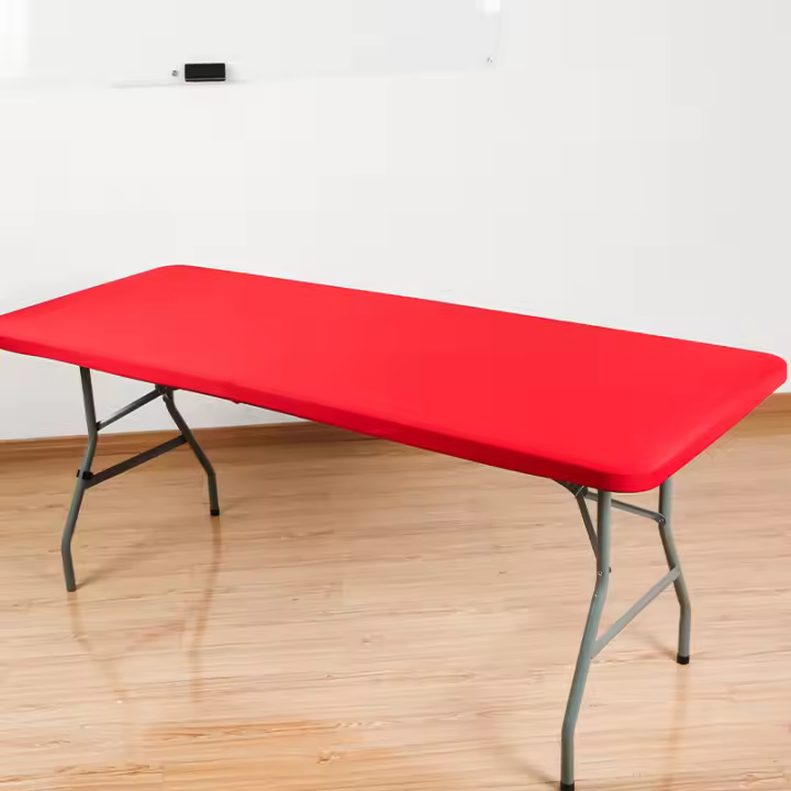Cubierta de mesa elástica rectangular, Protector de mesa de boda, mantel lavable con bordes ajustados, mantel para Picnic, Camping, banquete - 1
