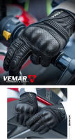 Guantes de cuero auténtico para motocicleta, manoplas Retro Vintage de invierno a prueba de viento, diseño táctil, malla transpirable a prueba de golpes, Palma antideslizante - details 6