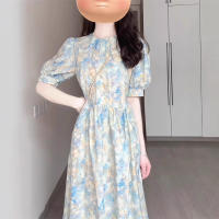 Elegante Vestido Floral de Alta Gama Francesa Estilo Único para Primavera-Verano 2025 - details 8