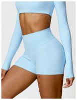 pantalones cortos deportivos de secado rápido para mujer, pantalones cortos de entrenamiento suaves para ciclismo, pantalones cortos de yoga de cintura alta para correr - details 11