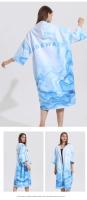 Poncho con Capucha de Secado Rápido Toalla de Natación Absorbente para Adultos Estilo de Cremallera - details 25