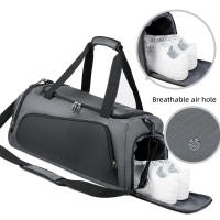 Bolsa de Deporte y Fitness de Gran Capacidad para Viajes Senderismo Gimnasio Bolso a Mano para Zapatos Bolsillo Secado Líquido Separación Entrenamiento Bolsa Cruzada - details 4