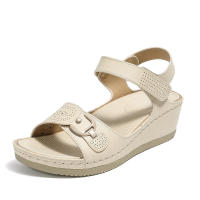 Sandalia's New 2025 Sandalias de verano con suela antideslizante para coches de mujer con tacones inclinados adhesivos y suela gruesa - details 2